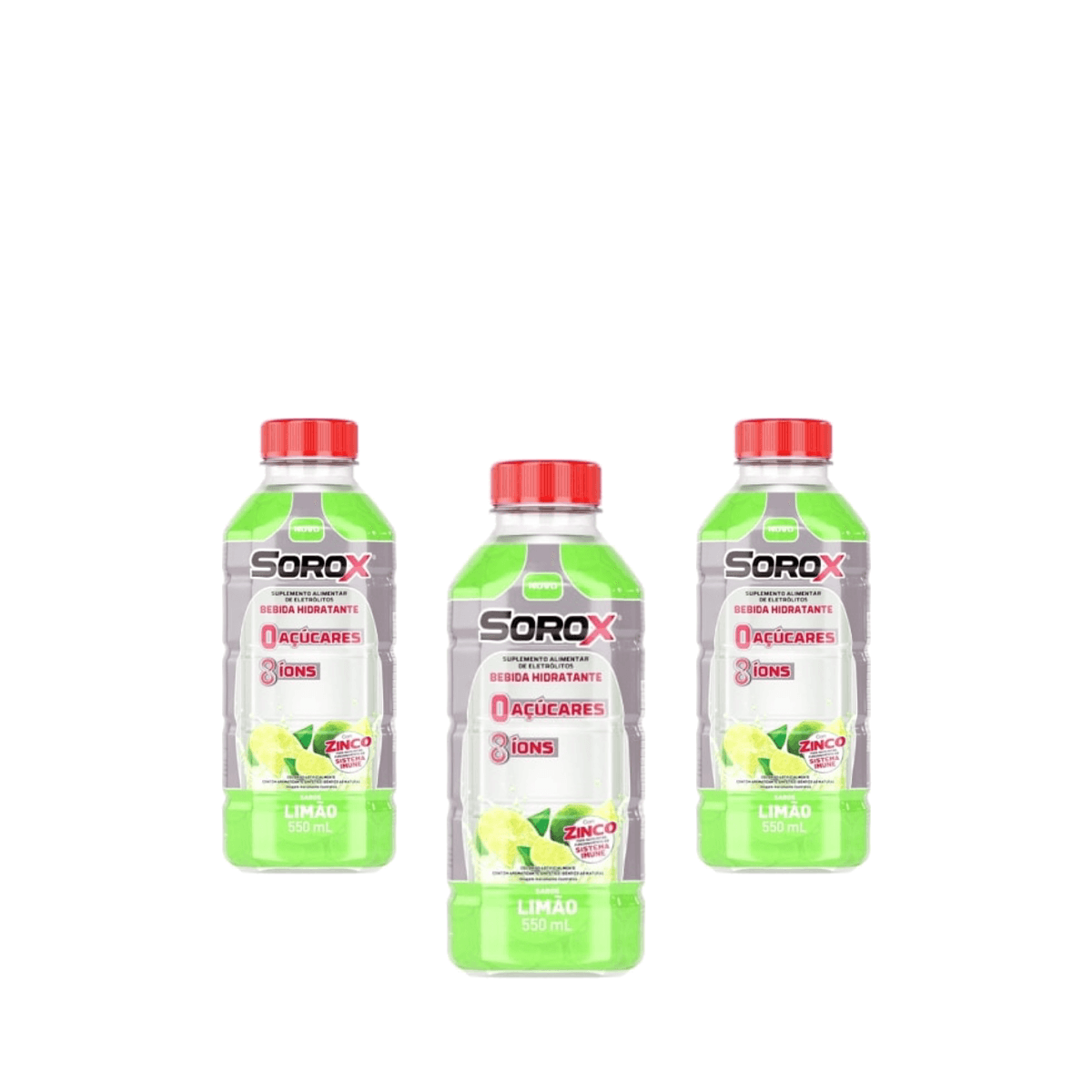 3 Unidades Sorox Sabor Limao 550ml - Imagem 1
