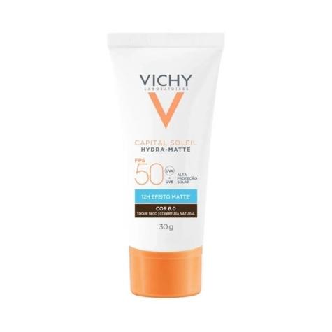 Protetor Solar Facial Vichy Capital Soleil Hydra-Matte FPS 50 Cor 6.0 30g - Imagem 1