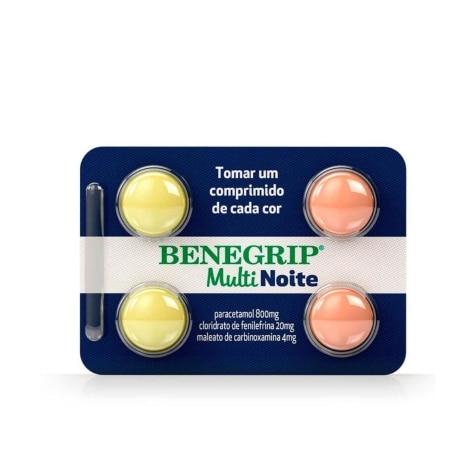 Benegrip Multi Noite 4 Comprimidos - Imagem 1