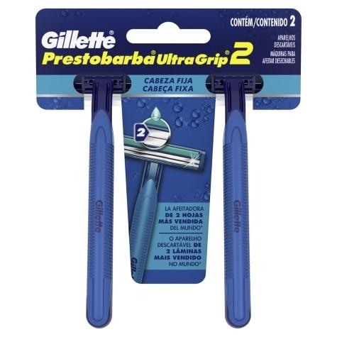 Aparelho de Barbear Gillette Prestobarba UltraGrip2 Fixa 2 Unidades - Imagem 1