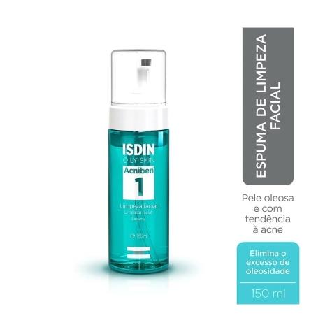 Espuma de Limpeza Isdin Oily Skin Acniben 1 Rosto 150ml - Imagem 2