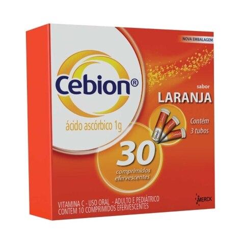 Cebion 1g Sabor Laranja 30 Comprimidos Efervescentes - Imagem 1