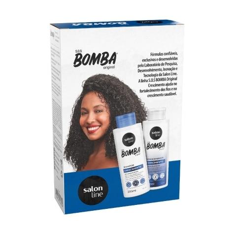 Kit Salon Line SOS Bomba Original Cabelo Quebradiço Shampoo 200ml + Condicionador 200ml - Imagem 4