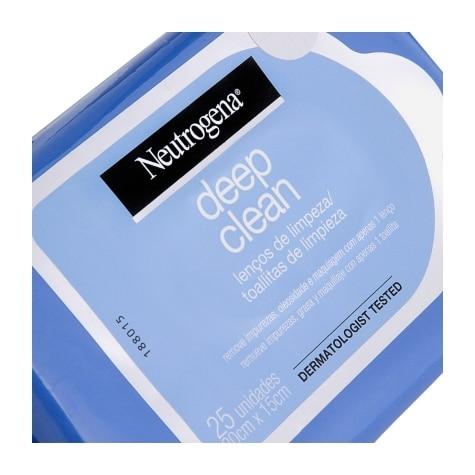 Lenços Demaquilantes Neutrogena Deep Clean Facial 25 Unidades - Imagem 3