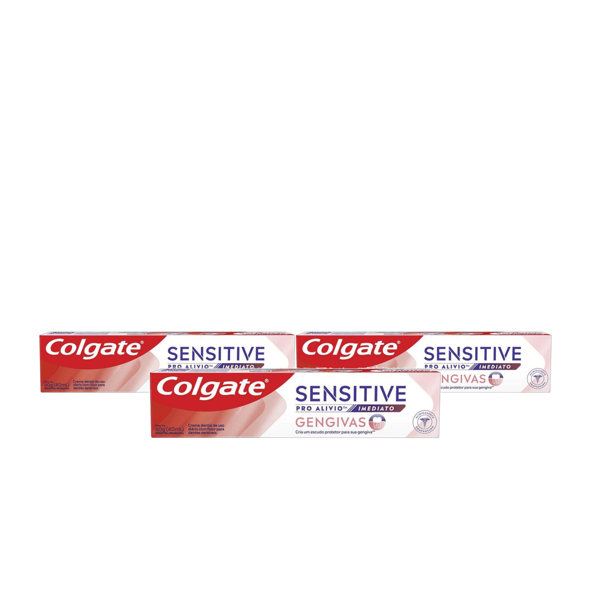 Kit 3 Unidades Creme Dental Colgate Sensitive Pro-Alívio Imediato Gengivas 60g - Imagem 1