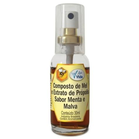 Extrato de Própolis Apis Vida Spray Sabor Menta e Malva 30ml - Imagem 1