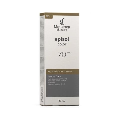 Protetor Solar Facial Episol Color FPS70 Cor Claro 40g - Imagem 1