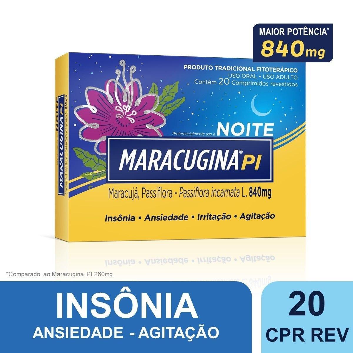 Maracugina PI Noite 840mg 20 Comprimidos Revestidos - Imagem 1