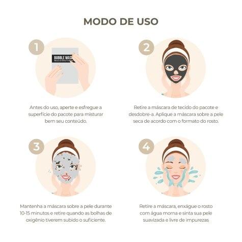 Máscara Facial de Bolhas Purificante Kiss New York Carvão 20g - Imagem 6