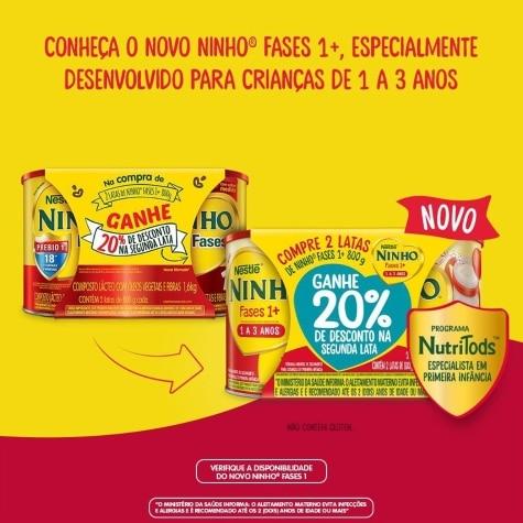 Kit Fórmula Infantil Ninho Primeira Infância Fases 1+ 400g Ganhe 20% de Desconto na 2ª Unidade - Imagem 3