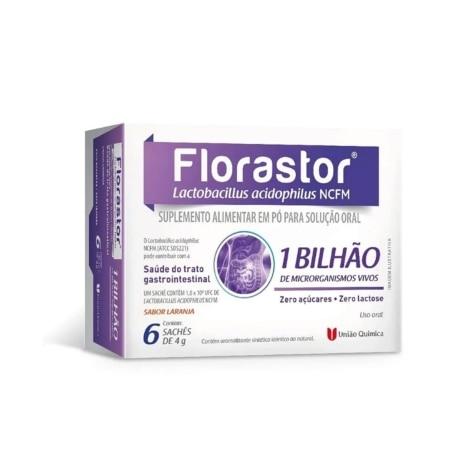 Florastor 1BI Sabor Laranja 6 Sachês - Imagem 1