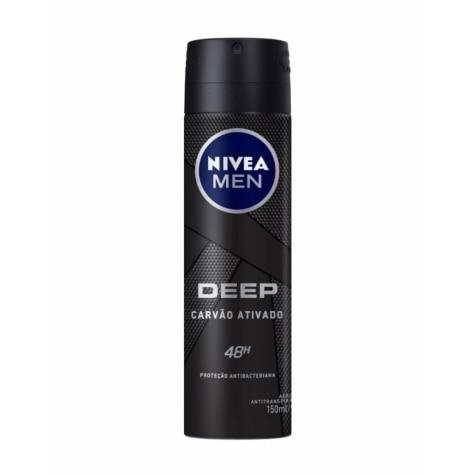 Desodorante Aerossol Nivea Men Deep 72h 150ml - Imagem 1