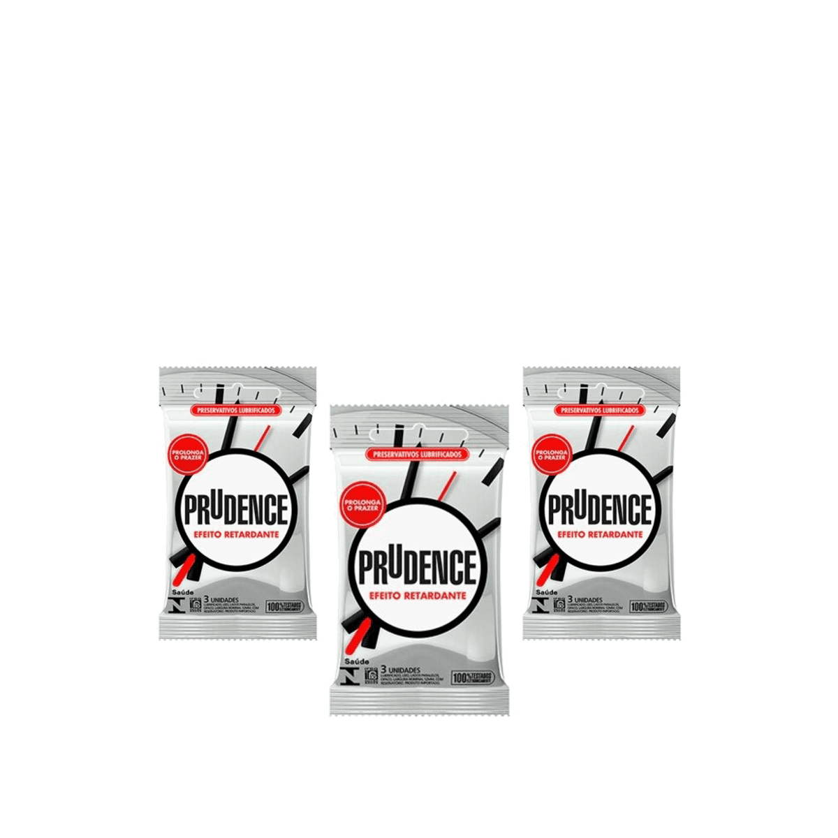 3 Unidades de Preservativo Prudence Efeito Retardante 3 Unidades - Imagem 1
