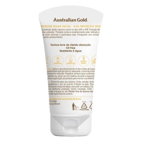 Protetor Solar Facial Australian Gold FPS30 Antipoluição Gel Creme 50g - Imagem 3