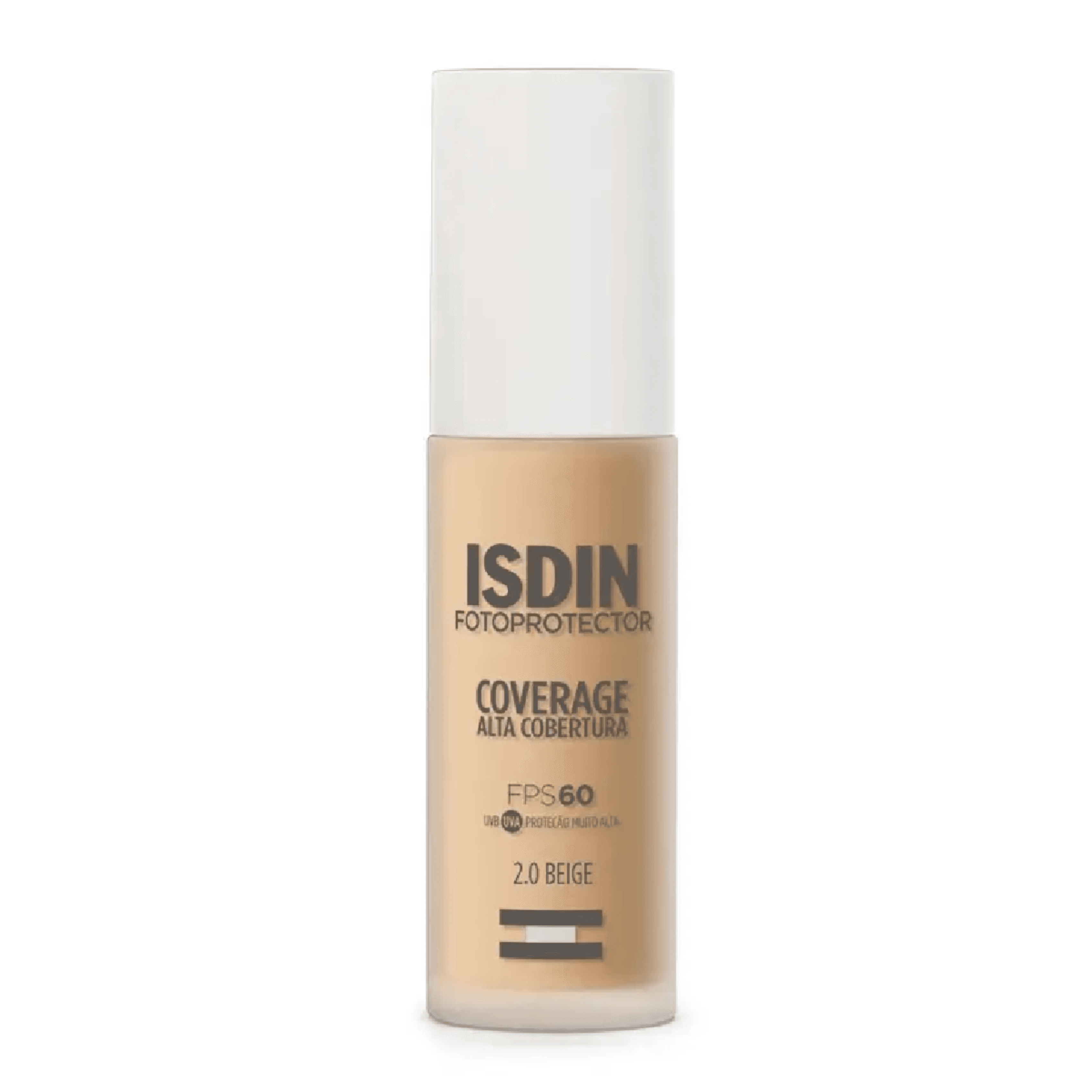 Protetor Solar Facial ISDIN Coverage Alta Cobertura 2.0 Beige FPS60 30g - Imagem 1