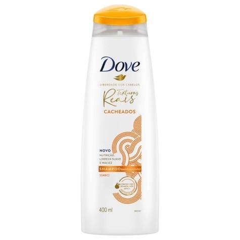 Shampoo Dove Texturas Reais Cacheados com Óleo de Babosa Cabelo Seco 400ml - Imagem 1