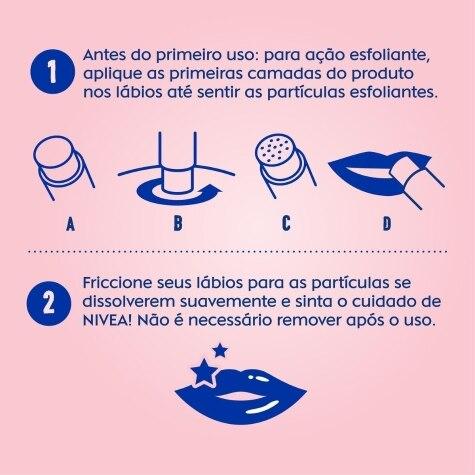 Esfoliante Labial Nivea Scrub Rosa Mosqueta 4,8g - Imagem 5