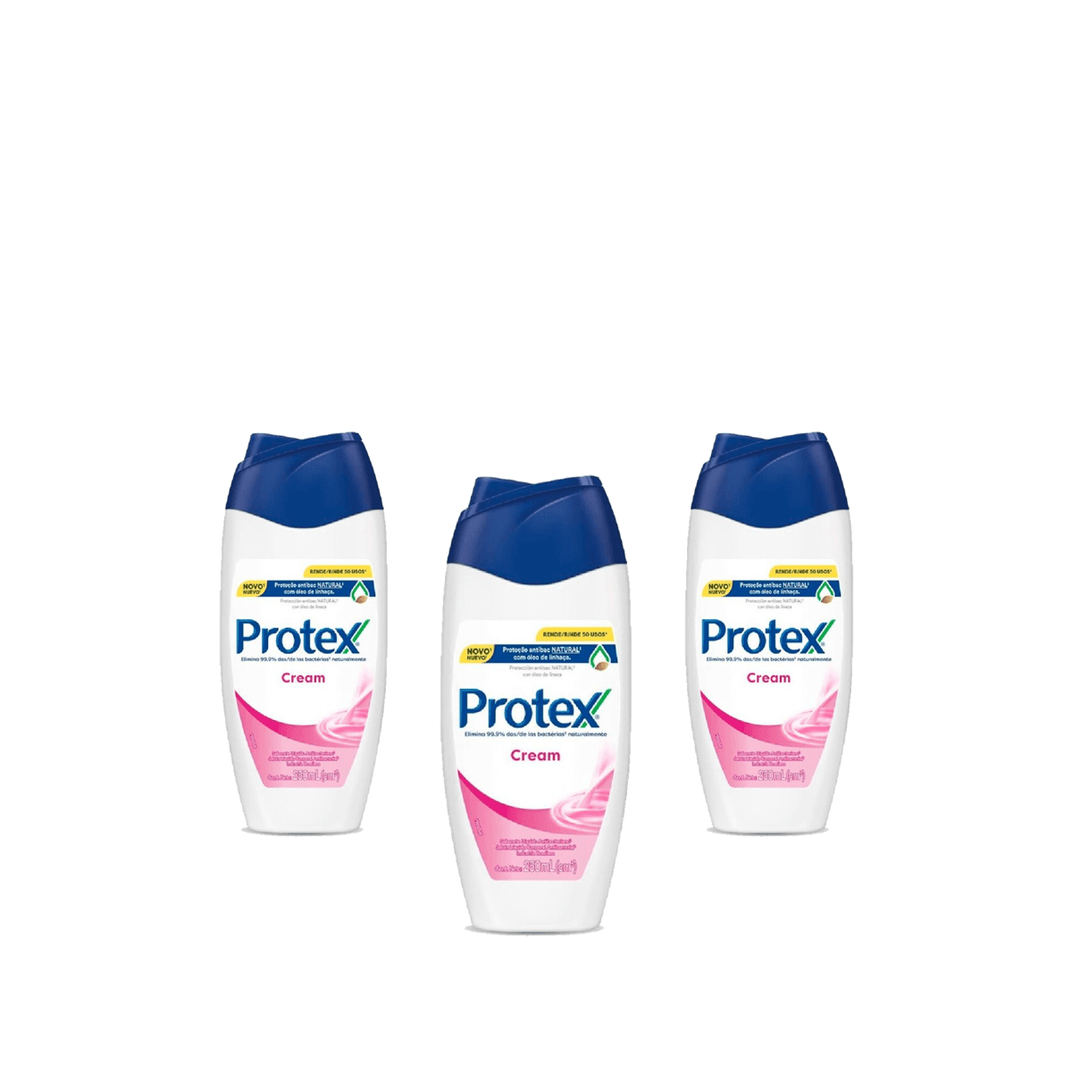 Kit 3 Unidades Sabonete Líquido Protex Cream 250ml - Imagem 1