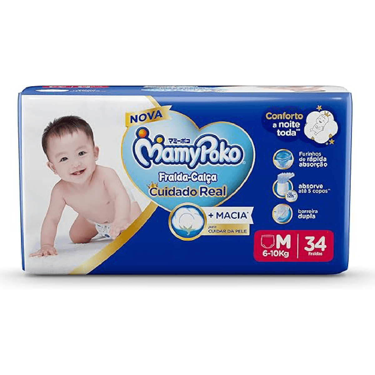 Fralda Calça MamyPoko Super Seca M 34 Unidades - Imagem 1