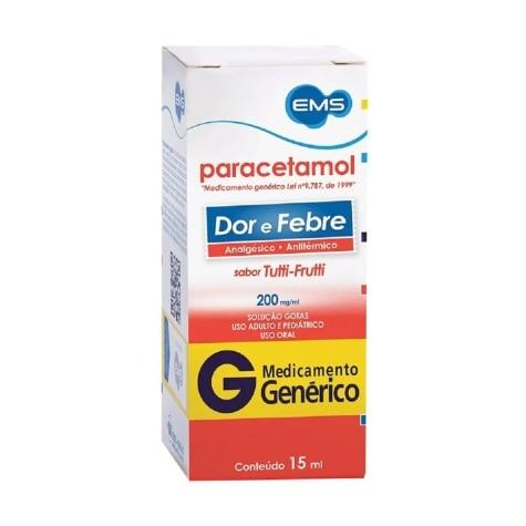 Paracetamol Gotas 200mg 15ml Ems Genérico - Imagem 1