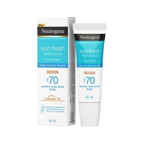 Protetor Solar Facial Neutrogena Sun Fresh Hydro Boost FPS 70 Cor 2.0 40ml - Imagem 2