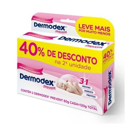 Creme Preventivo de Assaduras Dermodex Prevent 60g + 40% Desconto na 2ª Unidade - Imagem 1