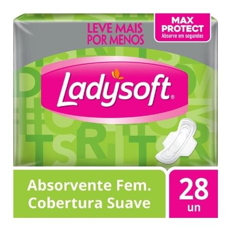Absorvente Cobertura Suave com Abas Ladysoft 28 Unidades Leve Mais Por Menos - Imagem 2