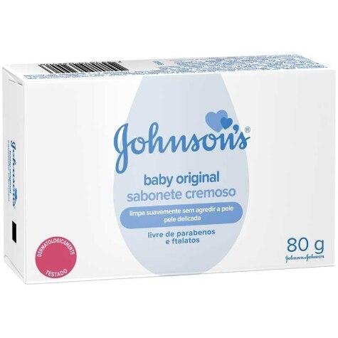 Sabonete Cremoso Barra Johnson & Johnson Baby Original 80g - Imagem 1