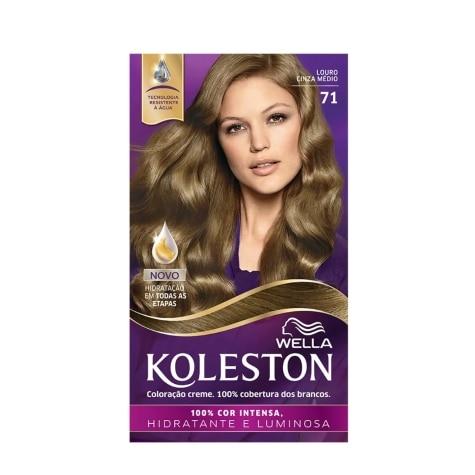 Tintura Koleston Wella 71 Louro Cinza Médio 157ml - Imagem 1