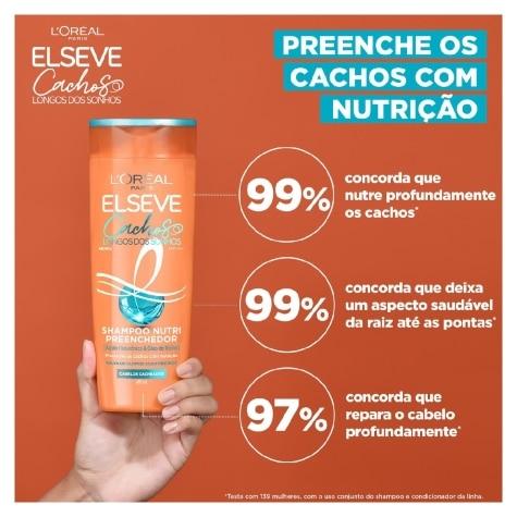 Shampoo Elseve Cachos Longos dos Sonhos Nutri Preenchedor Cabelo Seco 400ml - Imagem 3