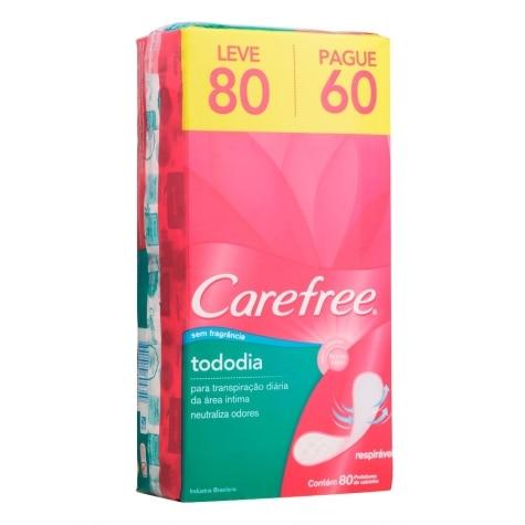 Protetor Diário Tododia Carefree sem Perfume 80 Unidades Leve mais Pague menos - Imagem 1