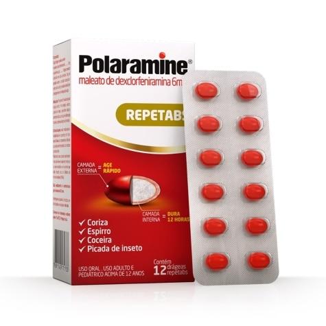 Polaramine Reptabs 6mg 12 Drágeas - Imagem 1