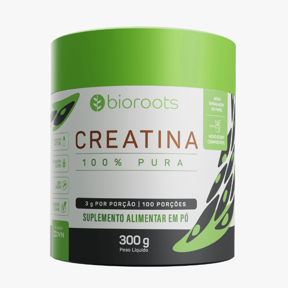 Creatina Bioroots 100% Pure 300g - Imagem 1