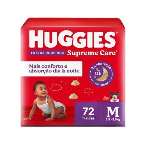 Fralda Calça Huggies Supreme Care M 72 Unidades - Imagem 1