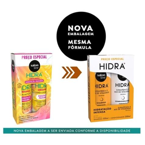 Kit Salon Line Hidra Hidratação Intensa Cabelo Seco Shampoo 300ml + Condicionador 300ml - Imagem 2