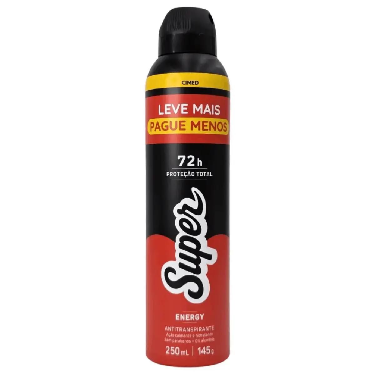Super Antitranspirante Cimed Energy 72h 250ml - Imagem 1