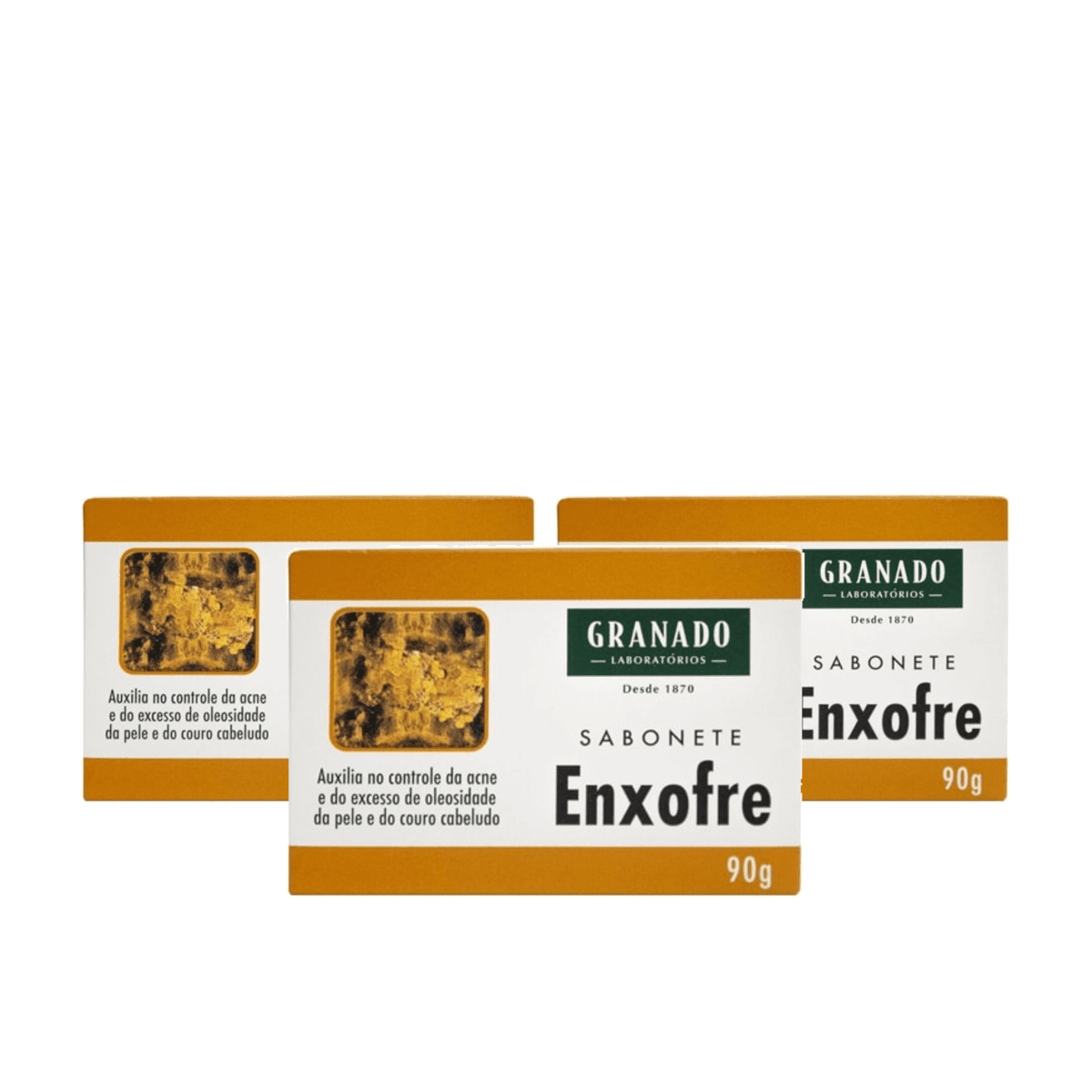Kit 3 Unidades Sabonete em Barra Granado Enxofre 90g - Imagem 1
