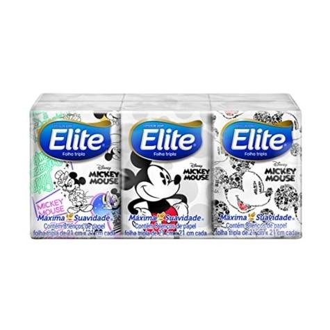 Lenços de Papel Elite Kids Bolso 6 Pacotes com 8 Unidades - Imagem 1