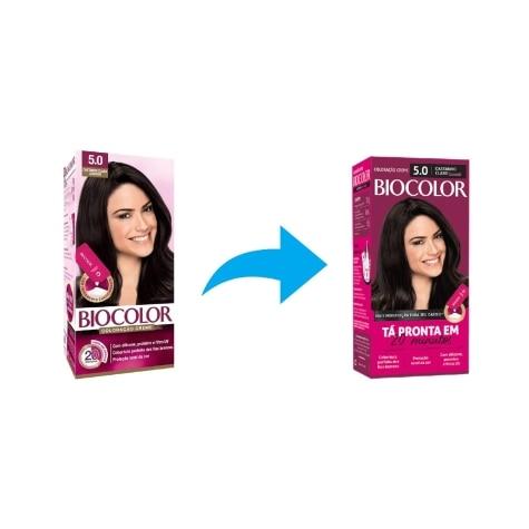 Tintura Biocolor Creme 5.0 Castanho Claro Luxuoso 110g - Imagem 2