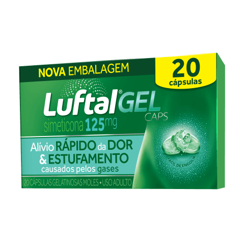 Luftal Gel Caps 125mg 20 Cápsulas - Imagem 2