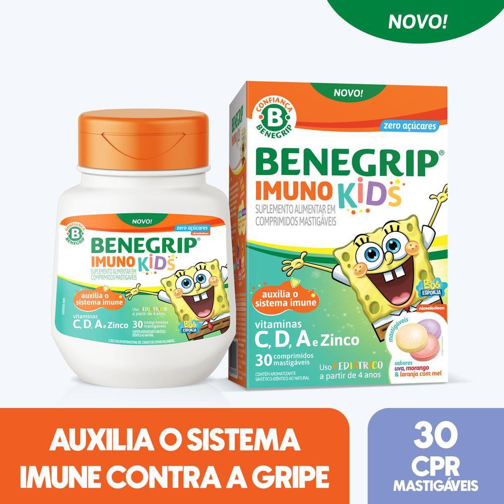 Benegrip Imuno Kids 30 Comprimidos Mastigáveis - Imagem 1