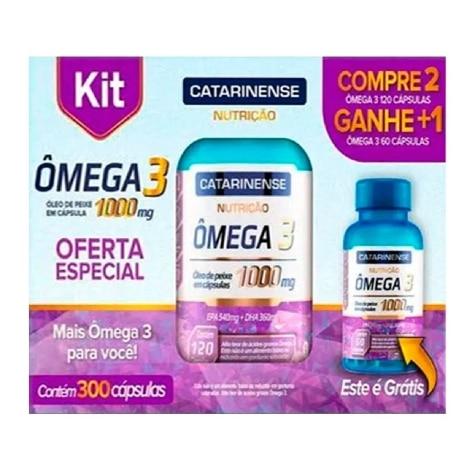 Kit Ômega 3 1000mg Catarinense 120 Cápsulas 2 Unidades Ganhe Ômega 3 60 Cápsulas - Imagem 2
