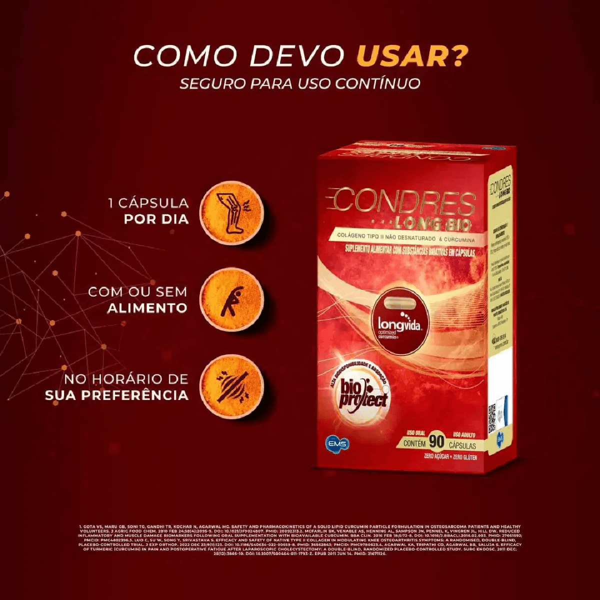 Colágeno Tipo II Condres Long Bio 90 cápsulas - Imagem 2