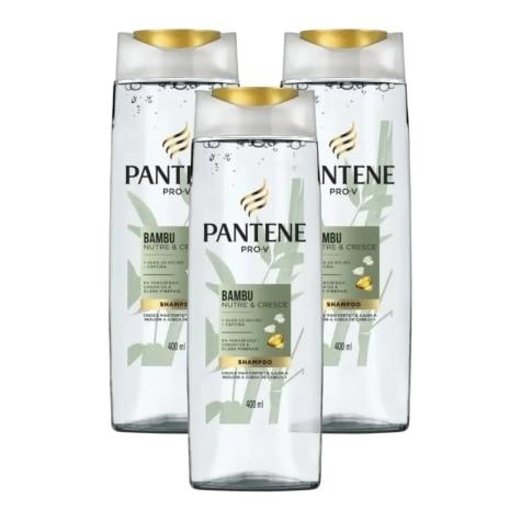 Kit 3 Unidades Shampoo Pantene Bambu 400ml - Imagem 1