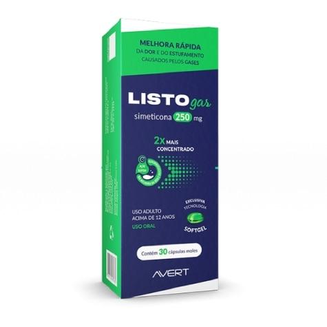 Listogas 250mg 30 Cápsulas - Imagem 1