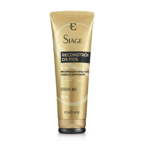 Shampoo Eudora Siàge Reconstrói os Fios Cabelos Danificados 250ml - Imagem 1