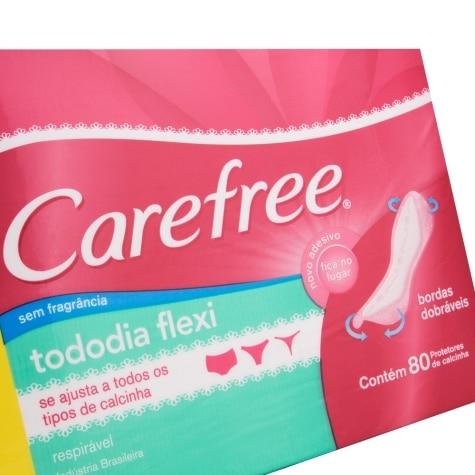 Protetor Diário Tododia Flexi Carefree sem Perfume 80 Unidades Leve mais Pague menos - Imagem 3