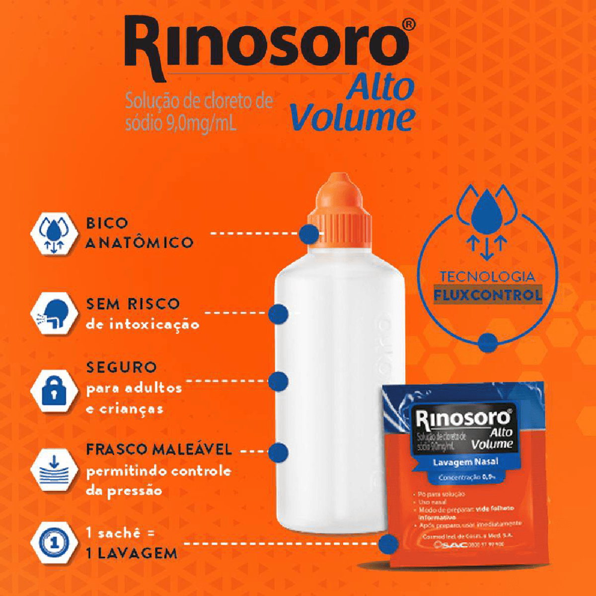Rinosoro Alto Volume 0,9% 30 Sachês - Imagem 4
