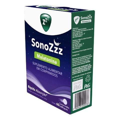 SonoZzz Melatonina Vick Sabor Menta 60 Comprimidos Sublinguais - Imagem 3