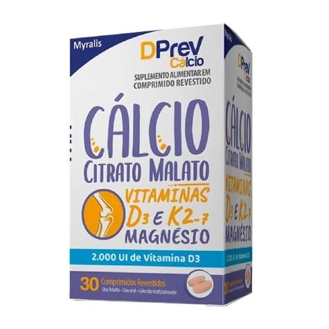 DPrev Cálcio 2.000UI 30 Comprimidos Revestidos - Imagem 1